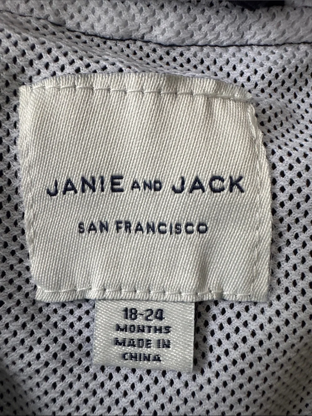 Janie and Jack Navy & Bright Blue Hooded Packable Rain Pullover